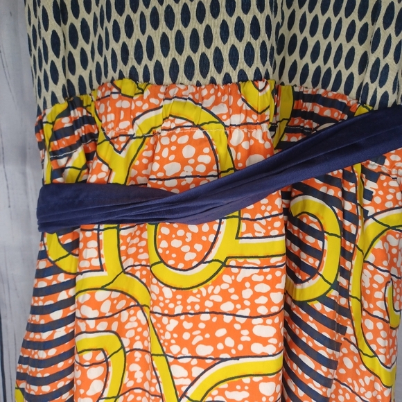 PORRIDGE Anthropologie Flight of the Bee Multi Mix Rayon Silk Dress sz M - Picture 6 of 16